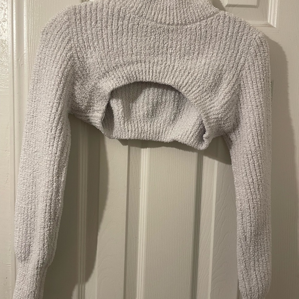 Others Follow Textured White Shrug